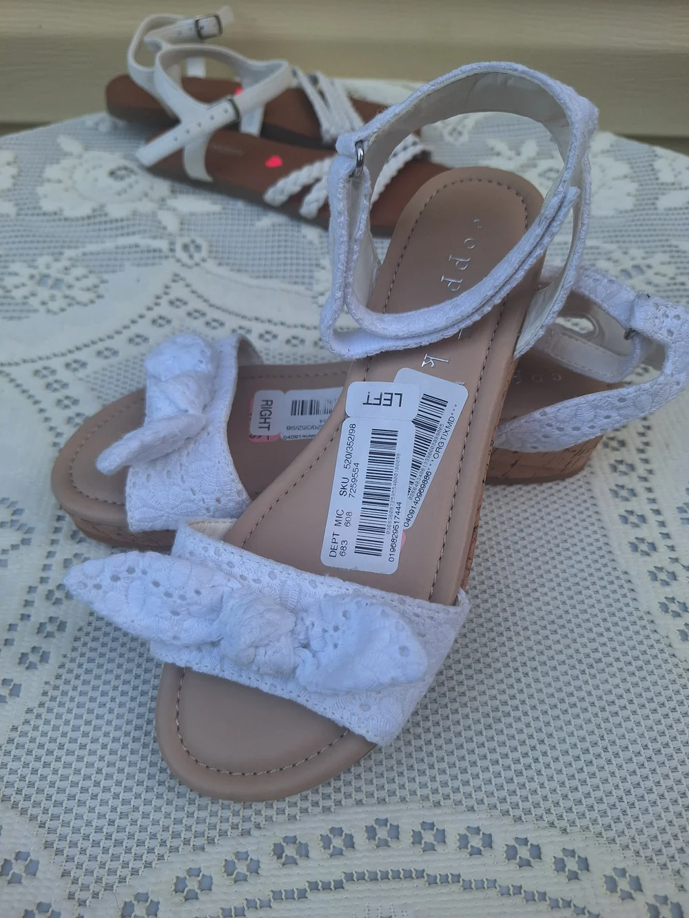 Beautiful Two‑Pair Sandal Set – Girls’ Size 2 (Brand New)